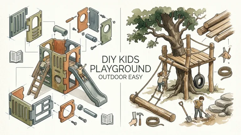diy kids playground outdoor easy
