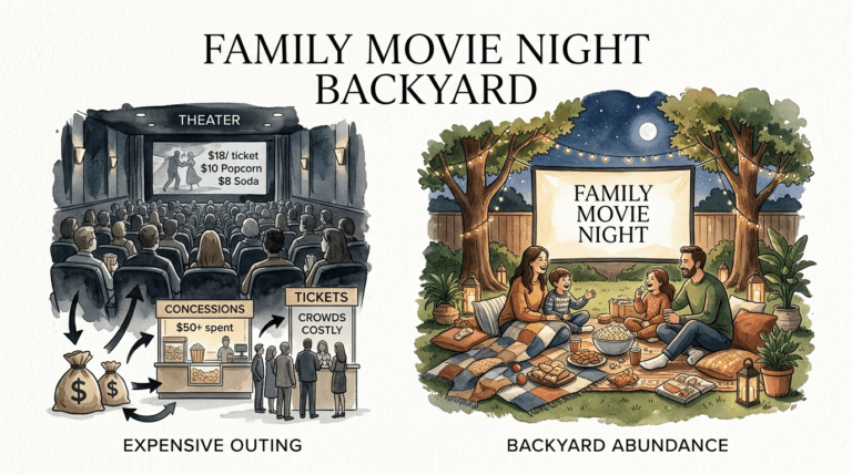 family movie night backyard