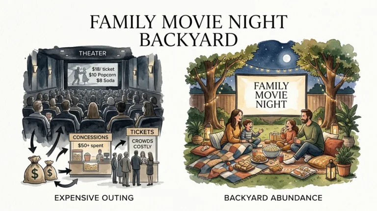 family movie night backyard