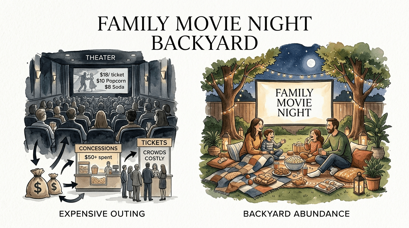 family movie night backyard