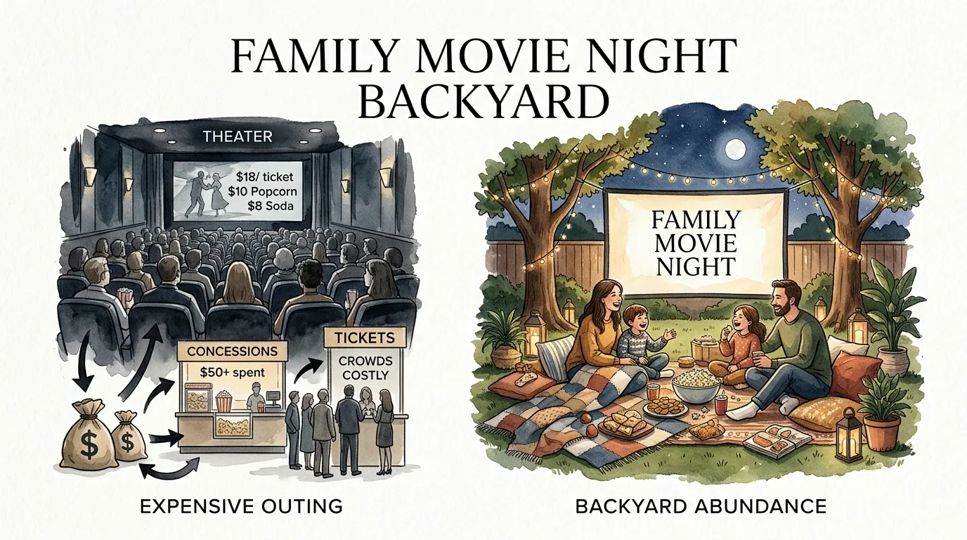 family movie night backyard