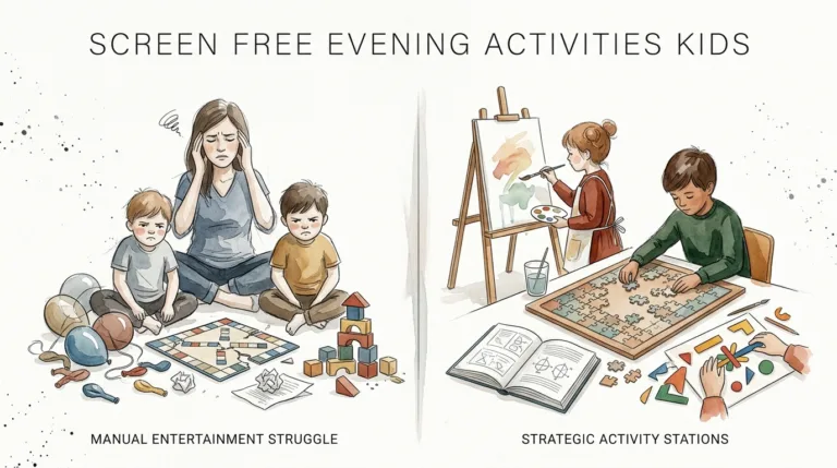 screen free evening activities kids