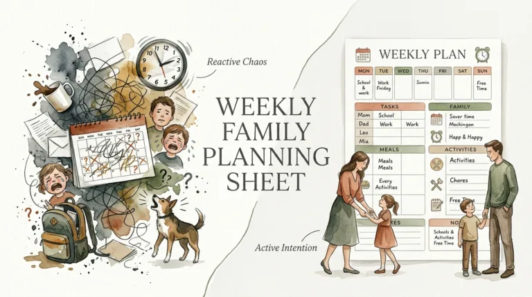 weekly family planning sheet